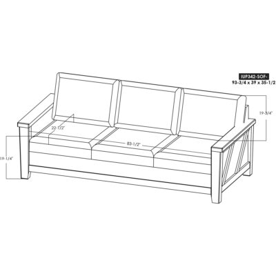 Walnut Wooden Frame Upholstered Sofa 27 Walnut Wooden Frame Upholstered Sofa IUP342-SOF-216 IUP342 SOF 216 14