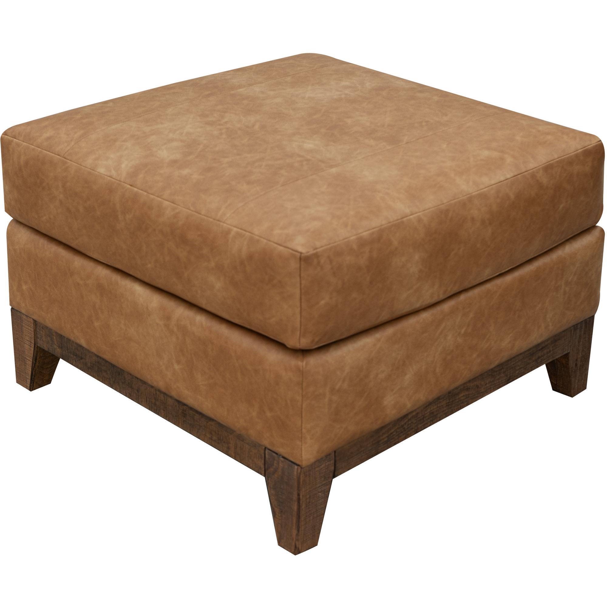 Olivo Wooden Frame & Base Upholstered Square Ottoman 1 Olivo Wooden Frame & Base Upholstered Square Ottoman
