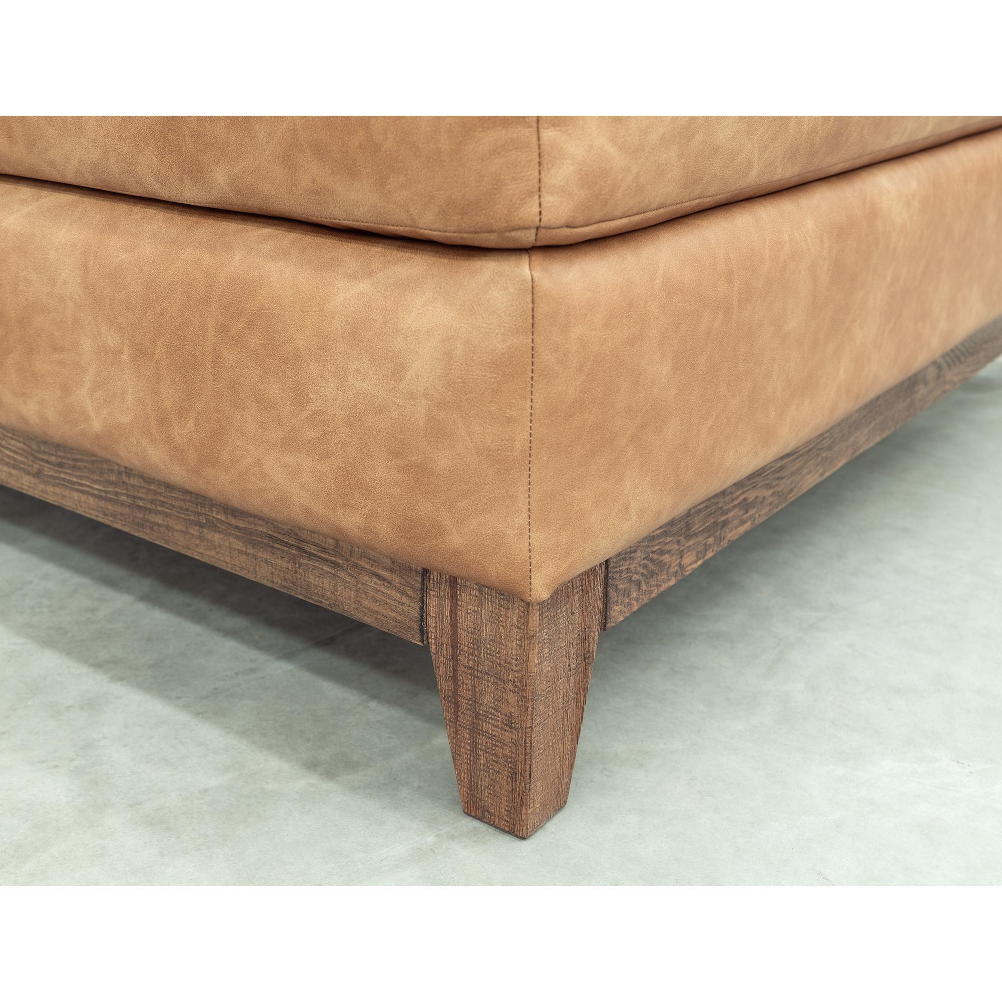 Olivo Wooden Frame & Base Upholstered Square Ottoman 3 Olivo Wooden Frame & Base Upholstered Square Ottoman - Image 3