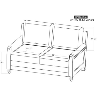 Xel-Ha II Wooden Frame Upholstered Loveseat 21 Xel-Ha II Wooden Frame Upholstered Loveseat IUP574-LOV-232 IUP574 LOV 232 11