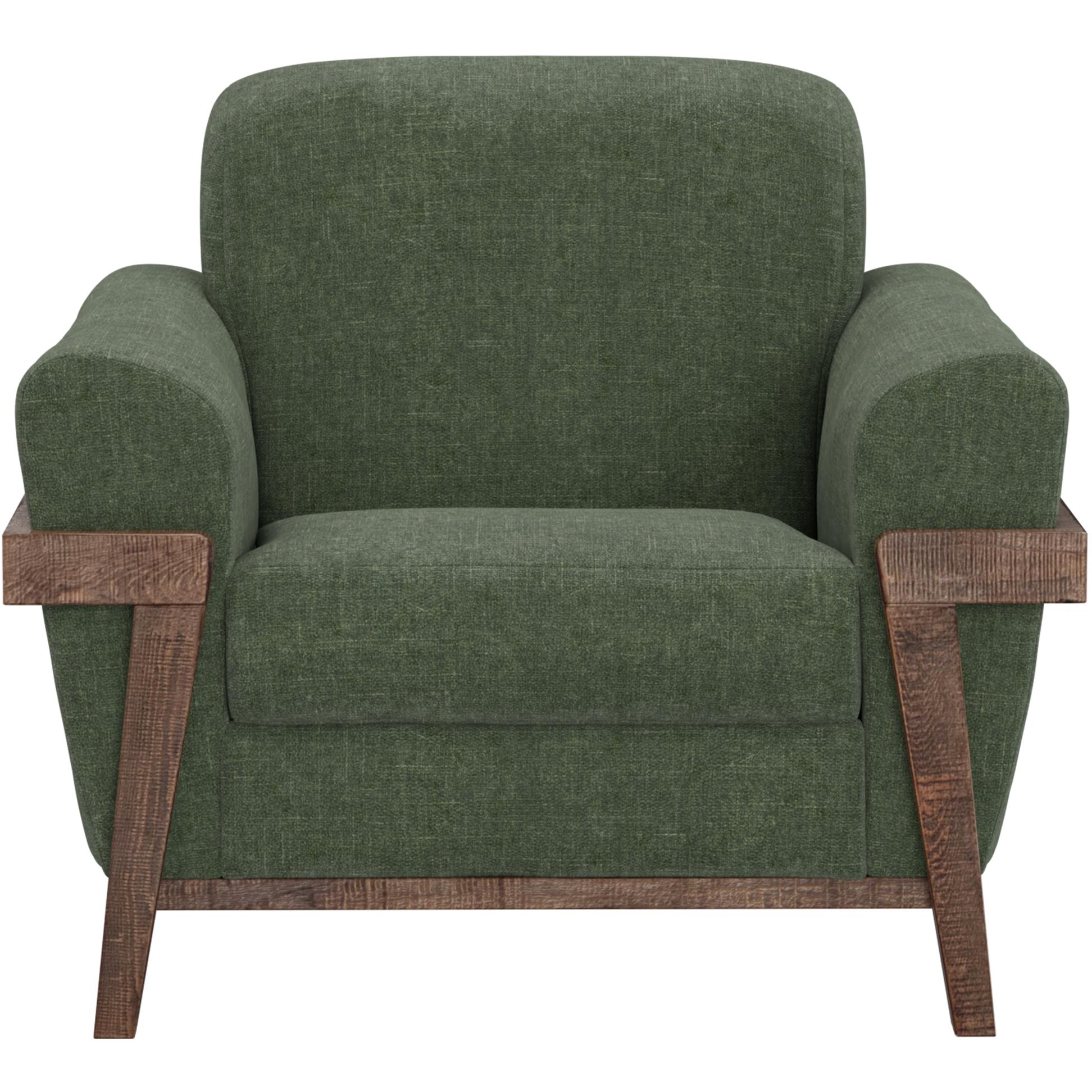 Loft Brown Wooden Frame & Base Armchair 2 Loft Brown Wooden Frame & Base Armchair - Image 2