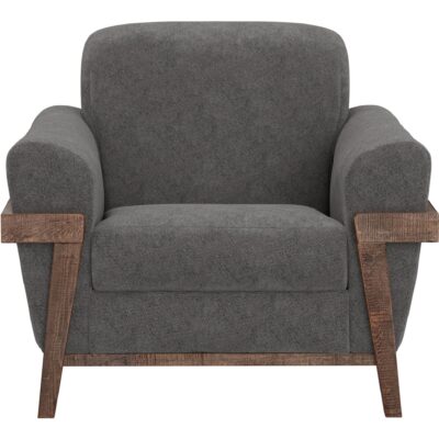 Loft Brown Wooden Frame & Base Armchair IUP644-ACH-121 IUP644 ACH 121 02