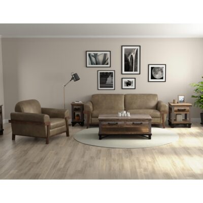 Loft Brown Wooden Frame & Base Armchair IUP644-ACH-201 IUP644 ACH 201 04