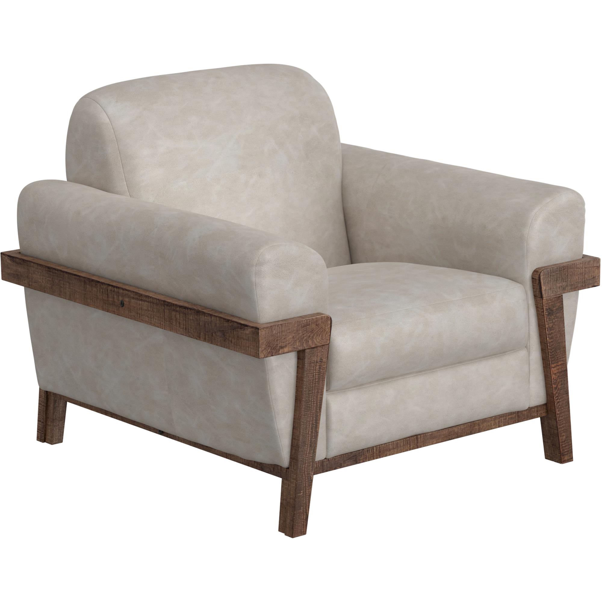 Loft Brown Wooden Frame & Base Armchair 1 Loft Brown Wooden Frame & Base Armchair