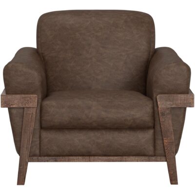 Loft Brown Wooden Frame & Base Armchair IUP644-ACH-212 IUP644 ACH 212 02