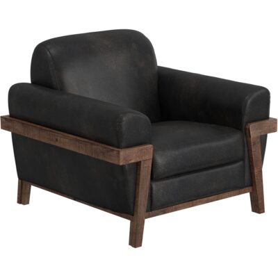 Loft Brown Wooden Frame & Base Armchair