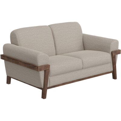 Loft Brown Wooden Frame & Base Loveseat