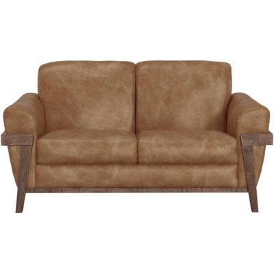 Loft Brown Wooden Frame & Base Loveseat IUP644-LOV-202 IUP644 LOV 202 02