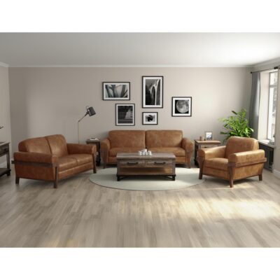Loft Brown Wooden Frame & Base Loveseat IUP644-LOV-202 IUP644 LOV 202 04