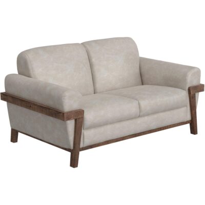 Loft Brown Wooden Frame & Base Loveseat