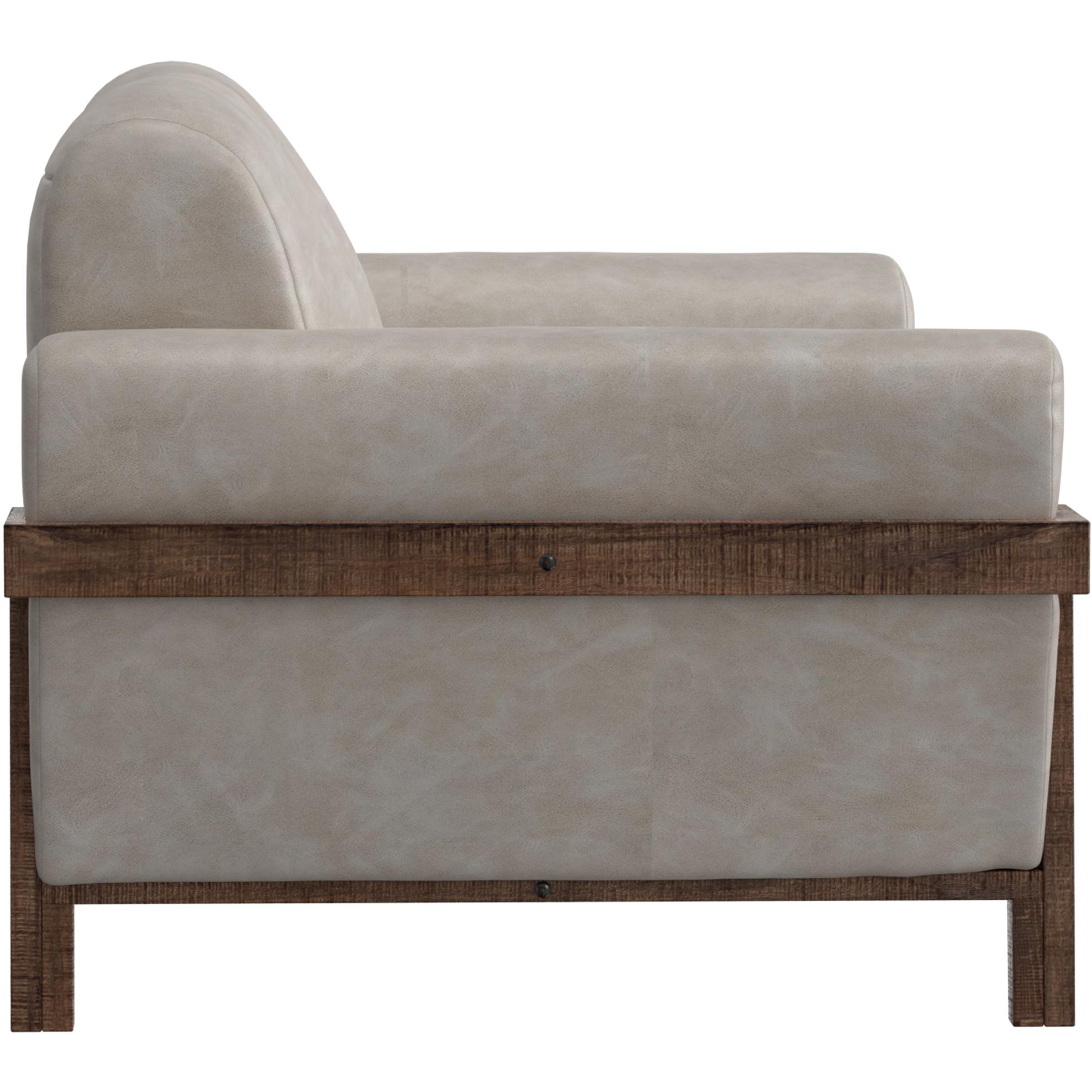 Loft Brown Wooden Frame & Base Loveseat 3 Loft Brown Wooden Frame & Base Loveseat - Image 3