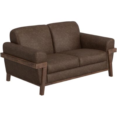 Loft Brown Wooden Frame & Base Loveseat
