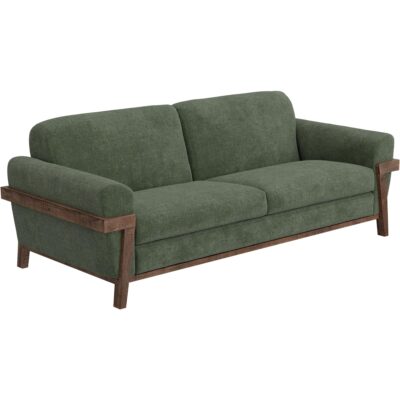 Loft Brown Wooden Frame & Base Sofa