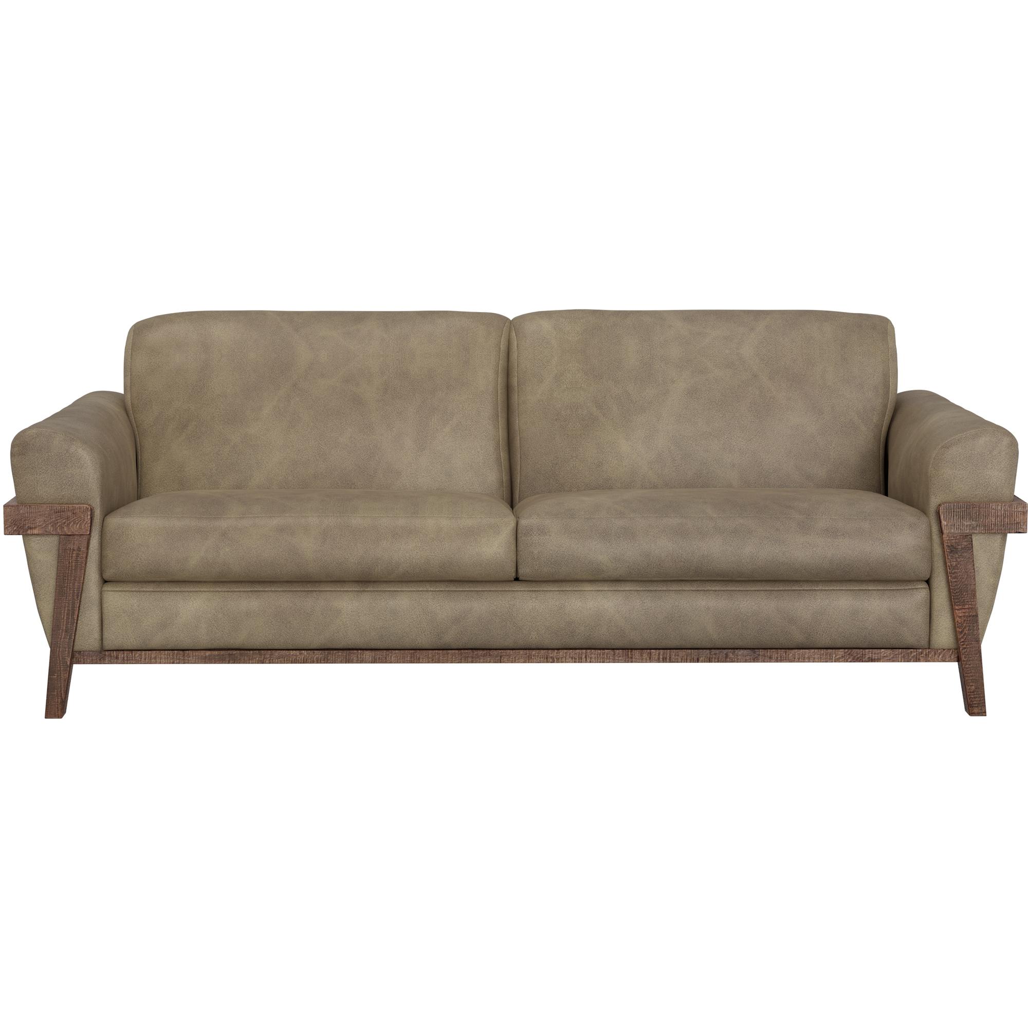 Loft Brown Wooden Frame & Base Sofa 2 Loft Brown Wooden Frame & Base Sofa - Image 2