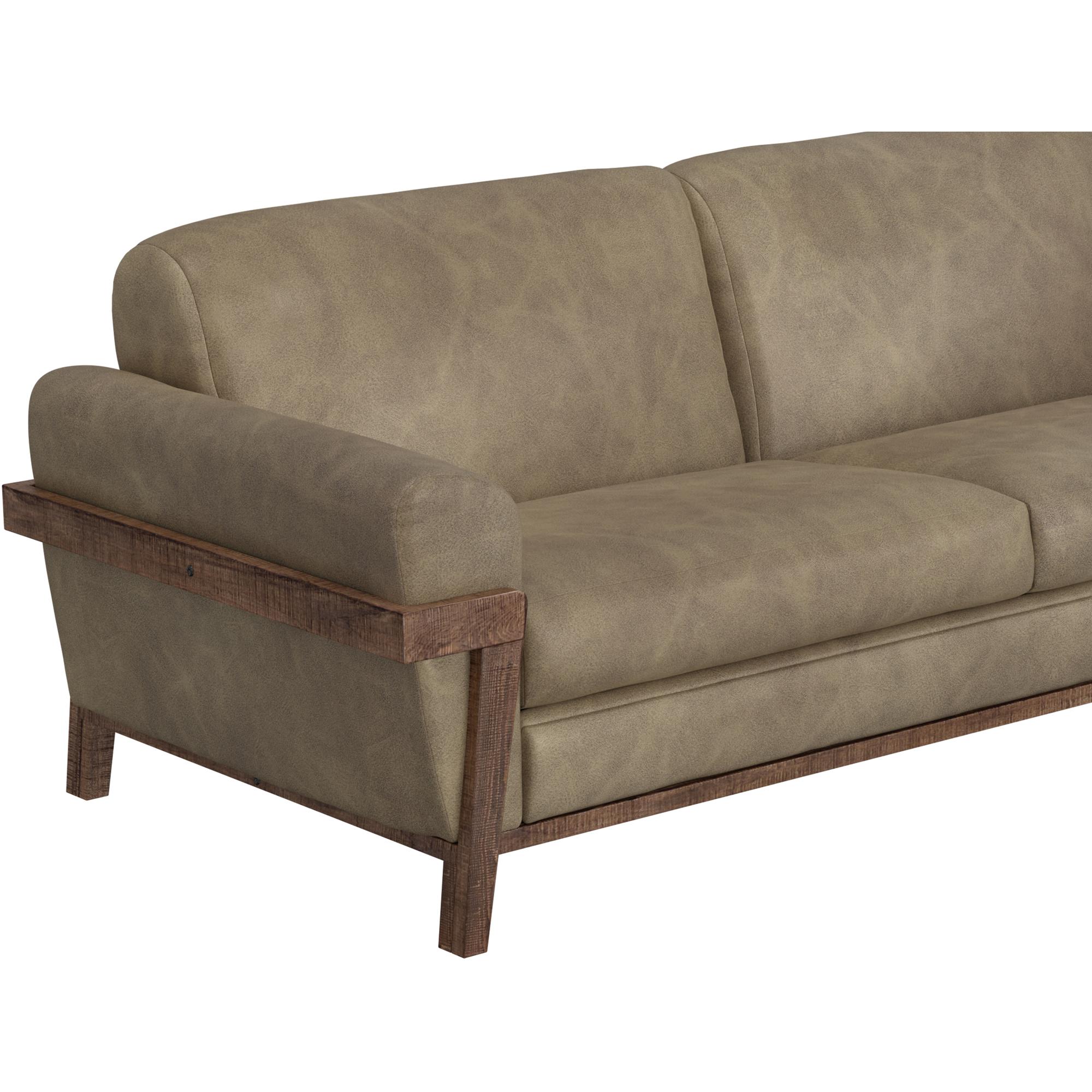 Loft Brown Wooden Frame & Base Sofa 5 Loft Brown Wooden Frame & Base Sofa - Image 5