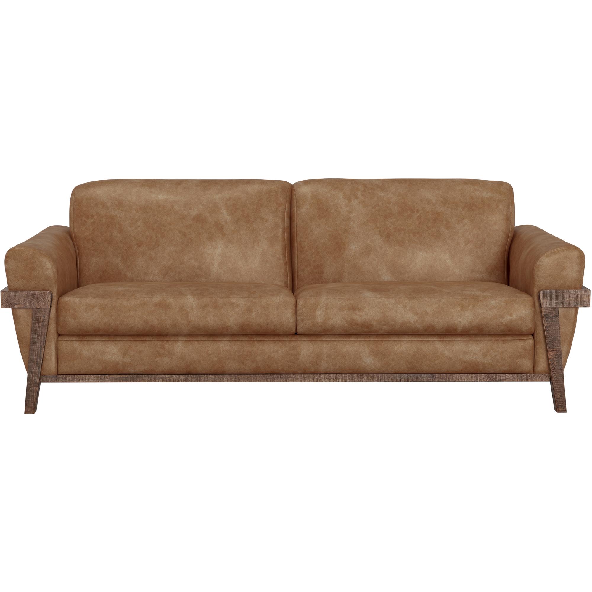 Loft Brown Wooden Frame & Base Sofa 2 Loft Brown Wooden Frame & Base Sofa - Image 2