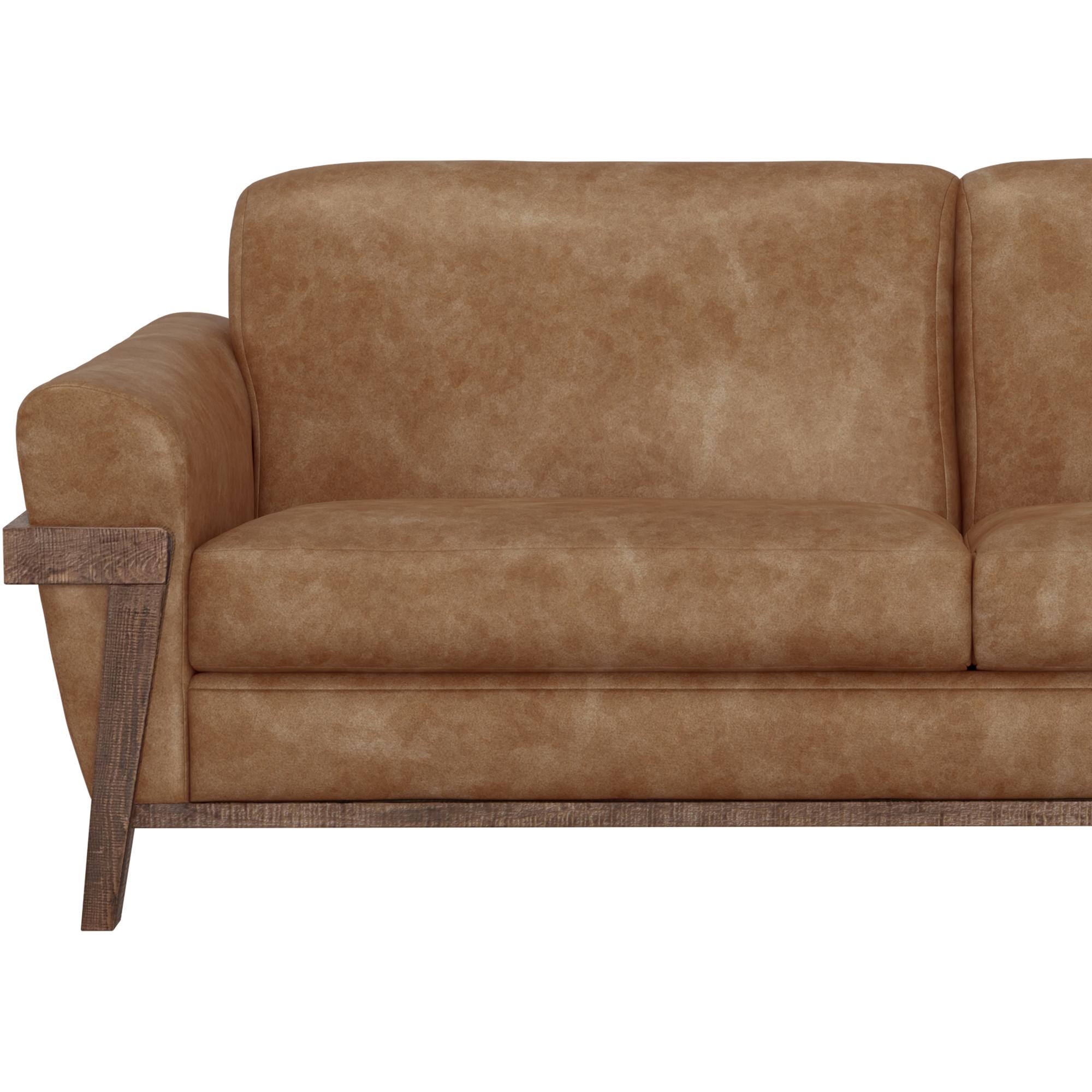 Loft Brown Wooden Frame & Base Sofa 6 Loft Brown Wooden Frame & Base Sofa - Image 6