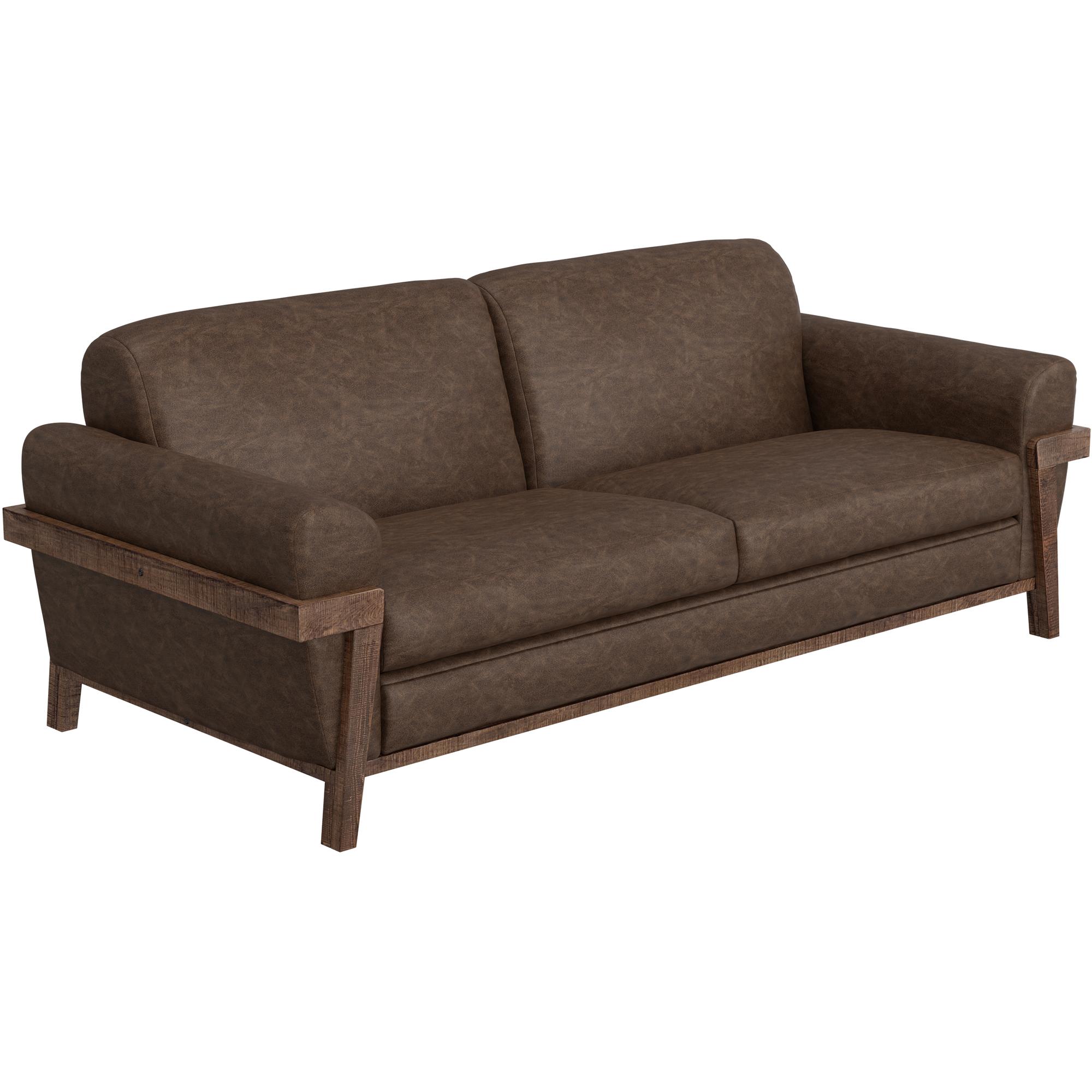 Loft Brown Wooden Frame & Base Sofa 1 Loft Brown Wooden Frame & Base Sofa