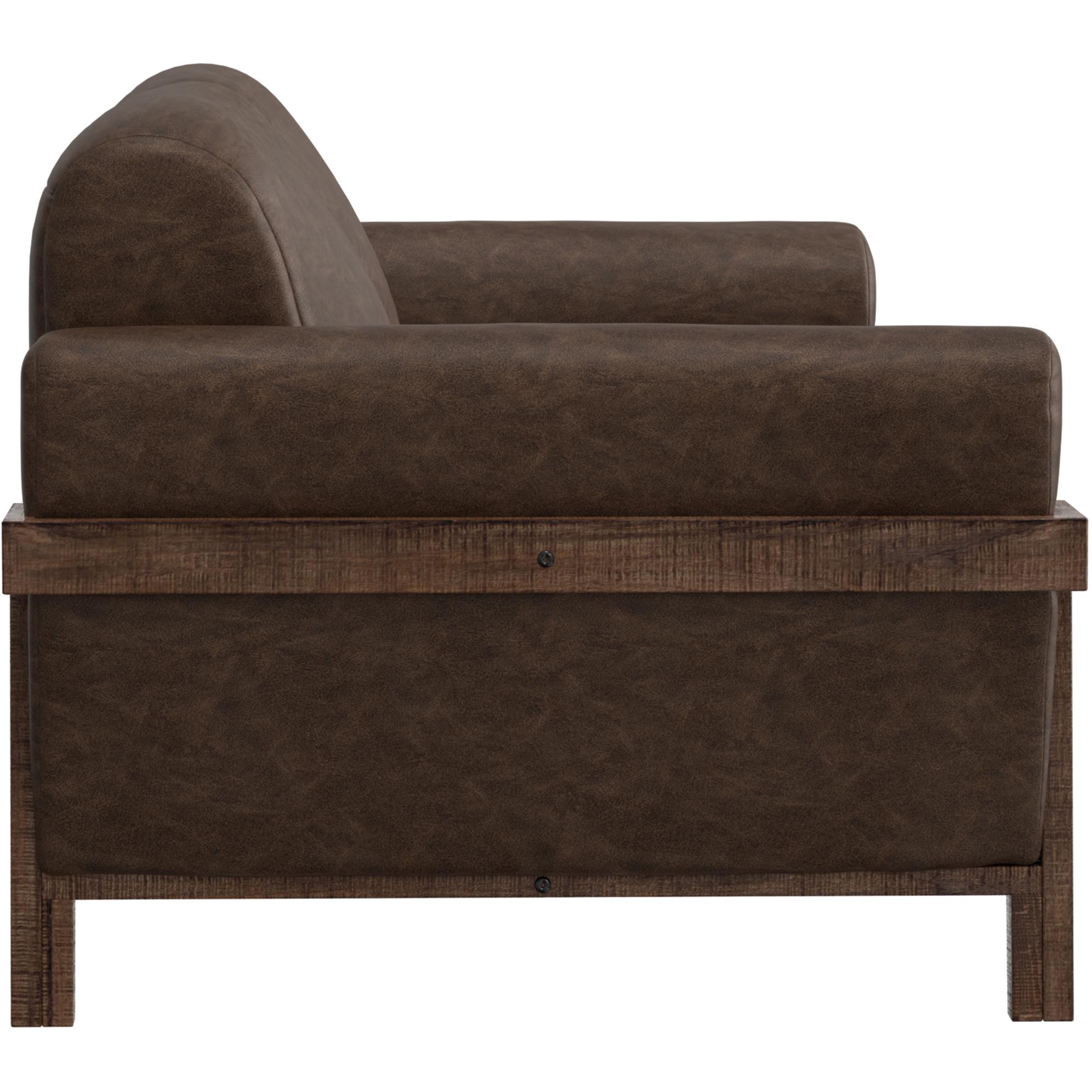 Loft Brown Wooden Frame & Base Sofa 3 Loft Brown Wooden Frame & Base Sofa - Image 3
