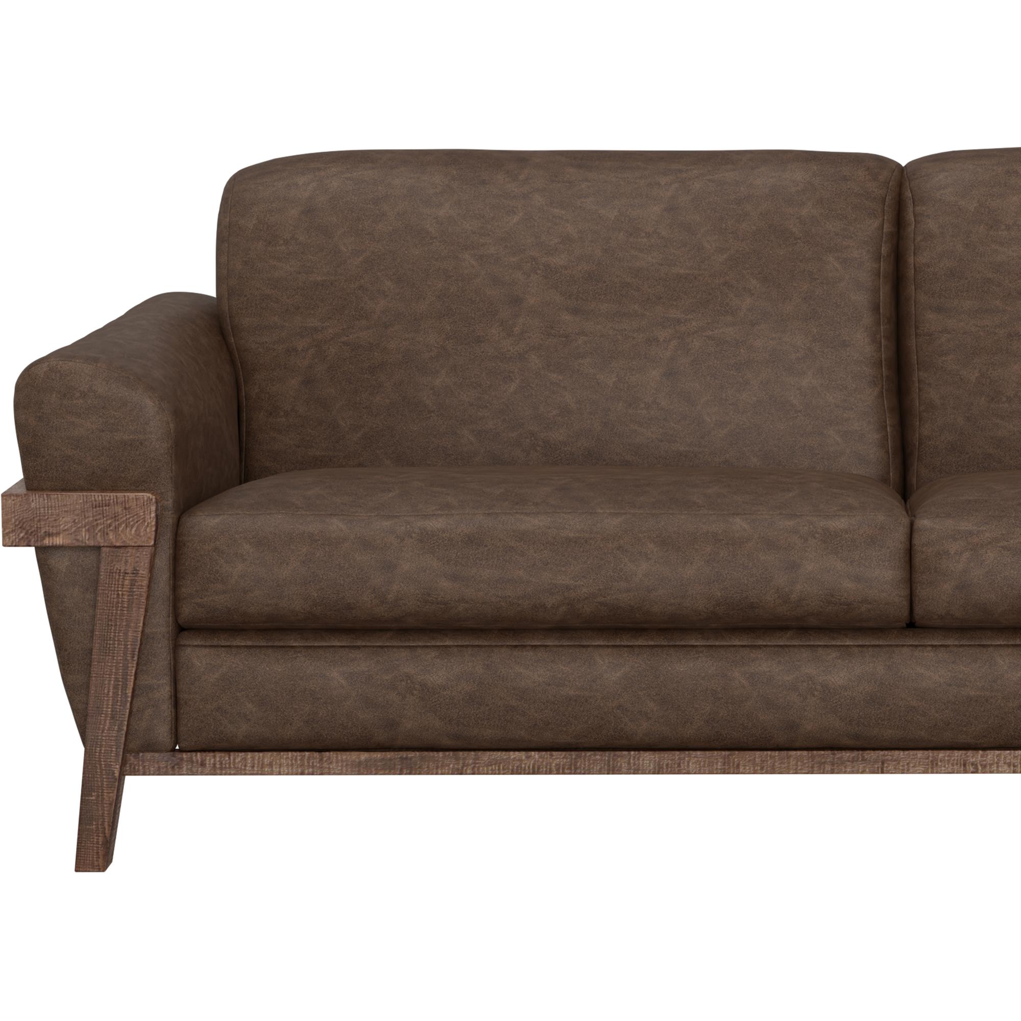 Loft Brown Wooden Frame & Base Sofa 6 Loft Brown Wooden Frame & Base Sofa - Image 6