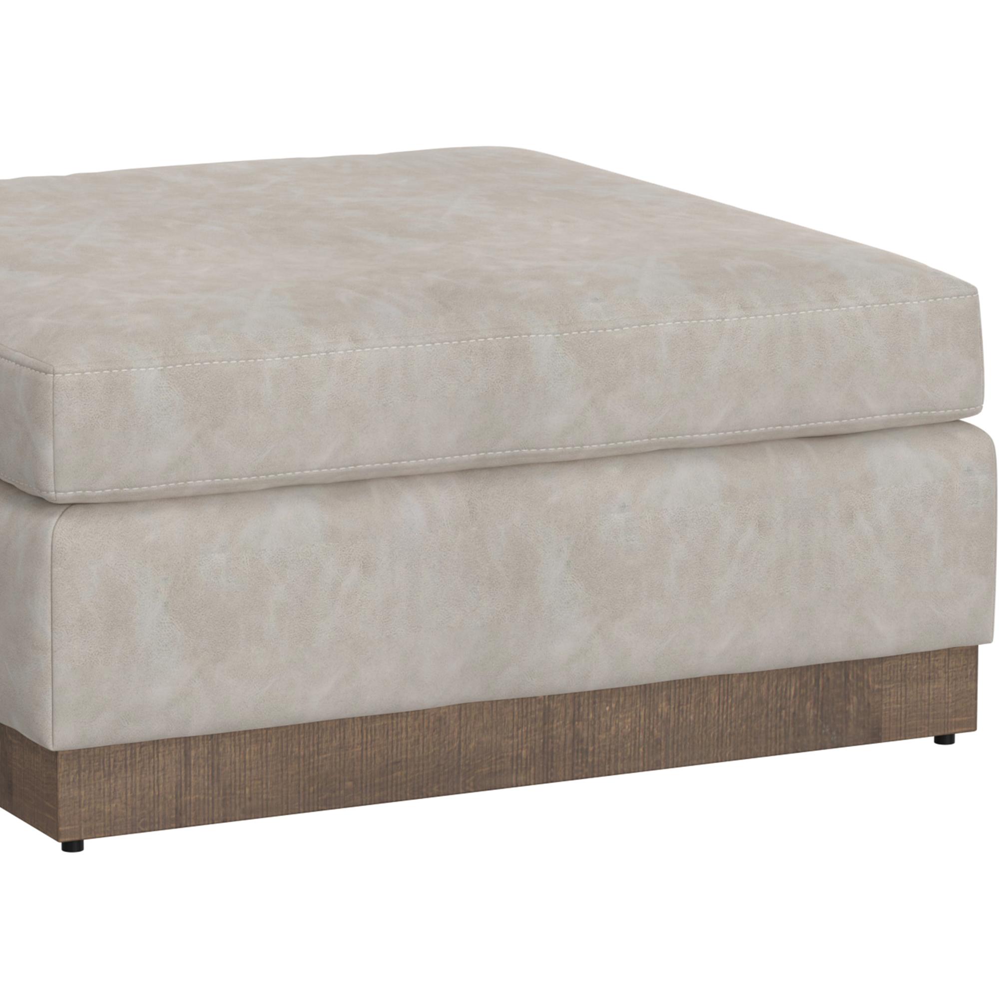 Georgia Wooden Frame & Base Upholstered Square Ottoman 3 Georgia Wooden Frame & Base Upholstered Square Ottoman - Image 3