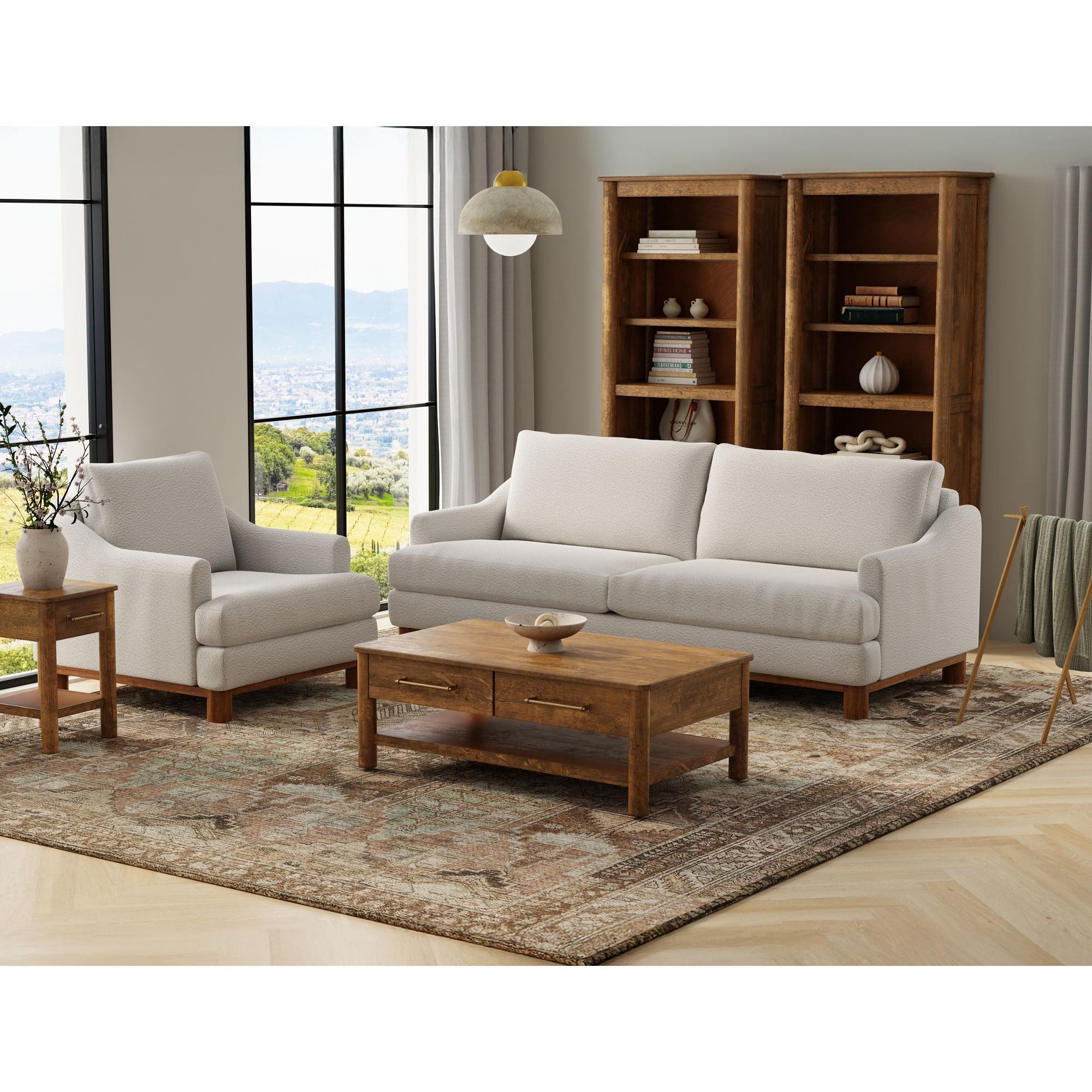 Olimpia Wooden Frame & Base Loveseat 4 Olimpia Wooden Frame & Base Loveseat - Image 4