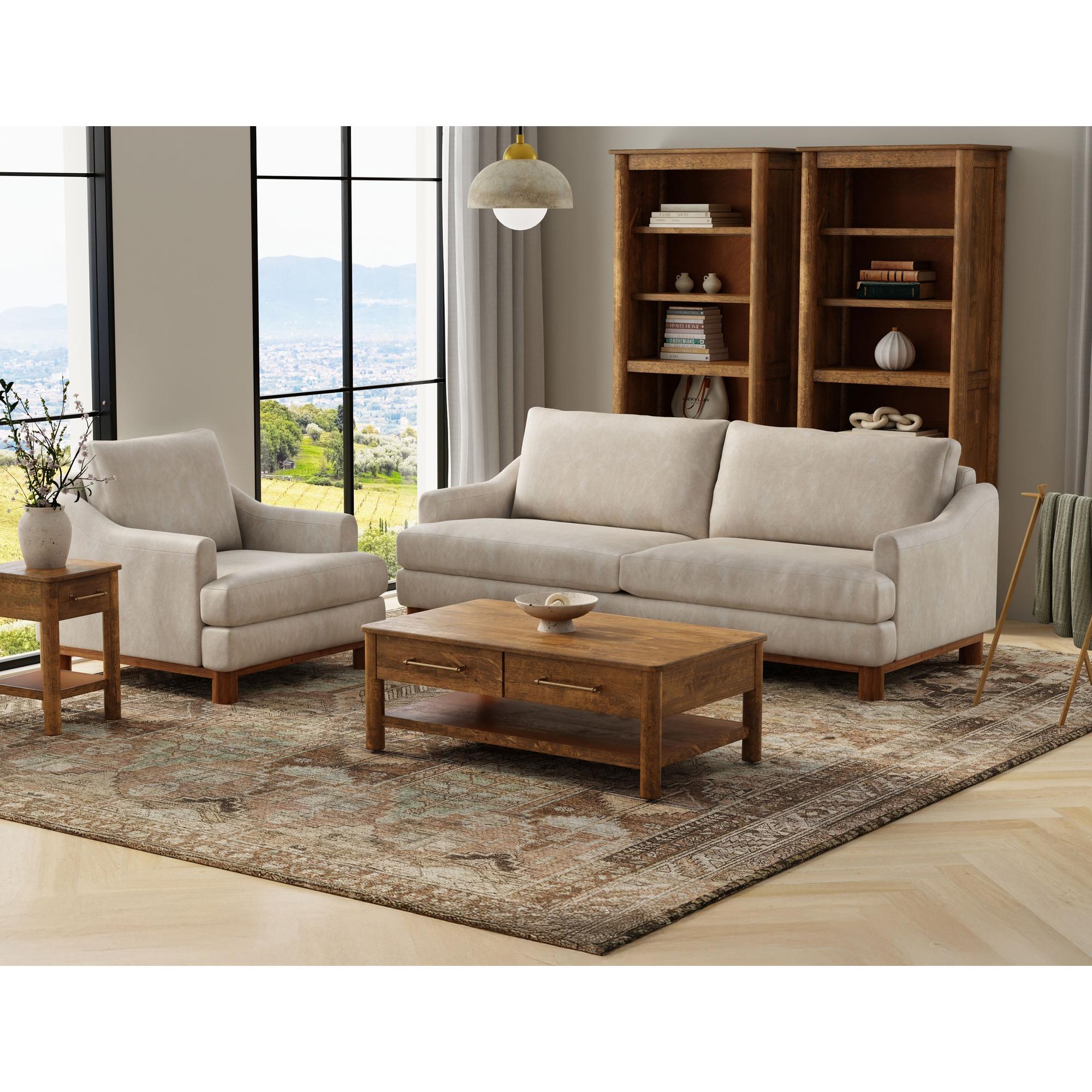 Olimpia Wooden Frame & Base Loveseat 4 Olimpia Wooden Frame & Base Loveseat - Image 4