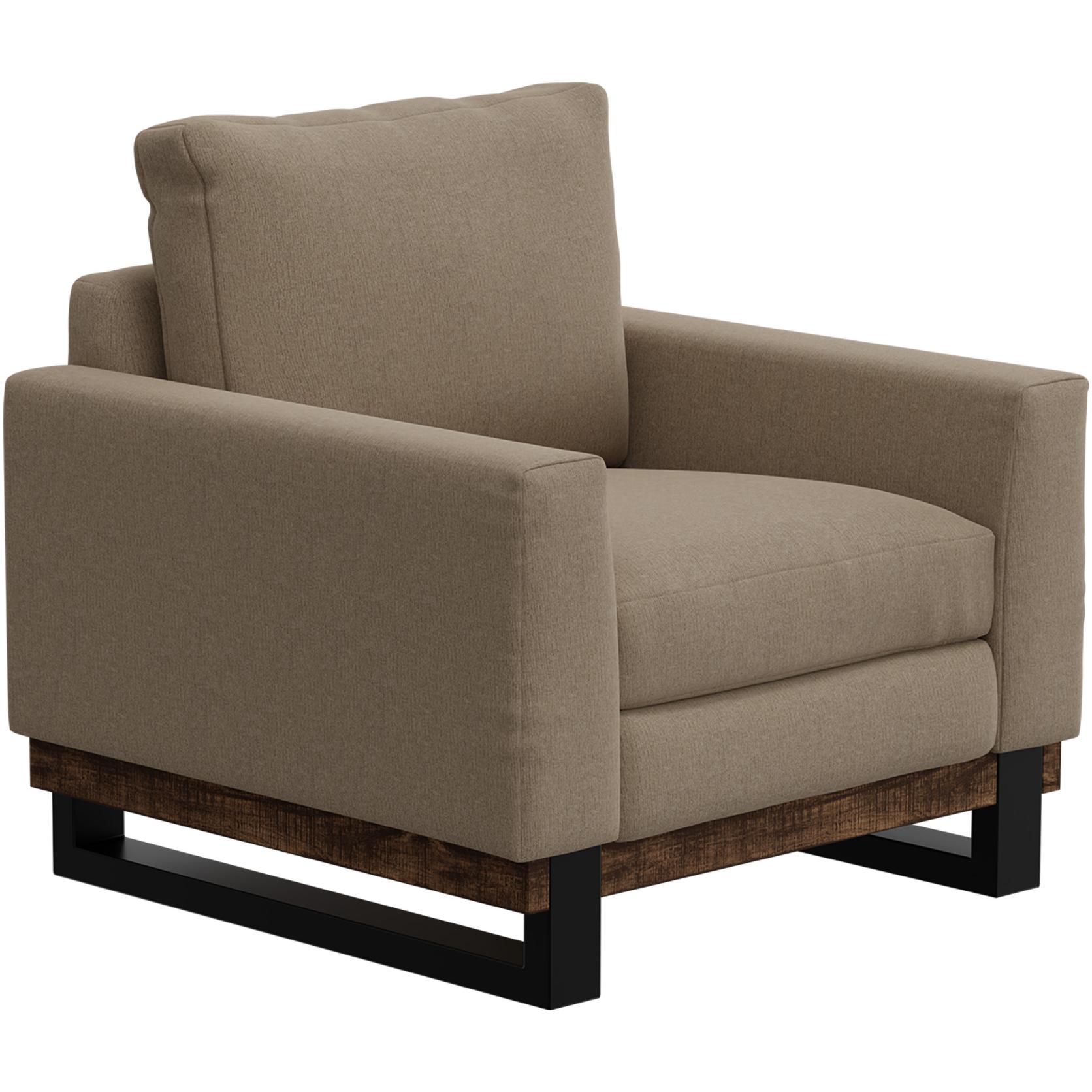Blackburn Metal & Wood Base Armchair 1 Blackburn Metal & Wood Base Armchair