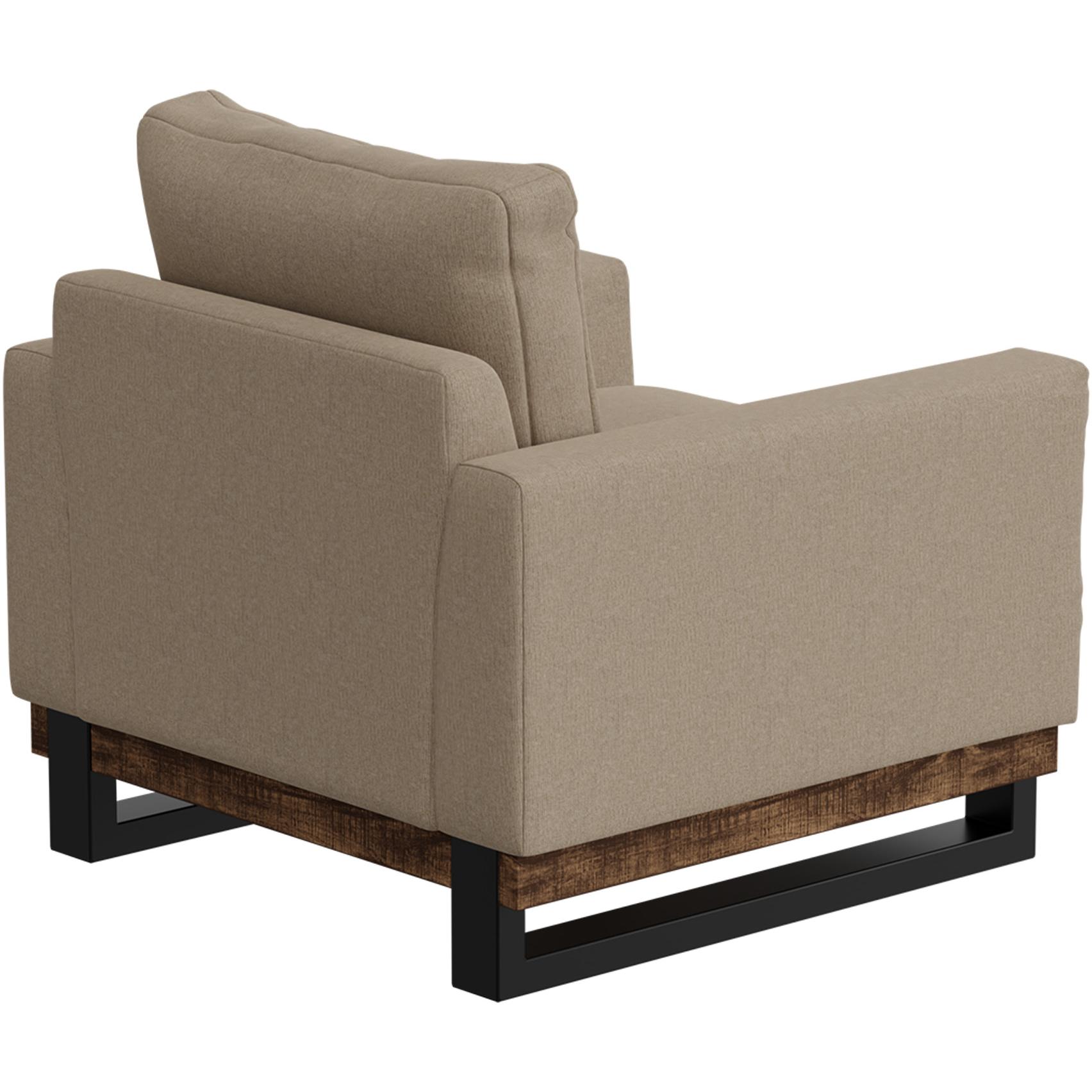 Blackburn Metal & Wood Base Armchair 3 Blackburn Metal & Wood Base Armchair - Image 3