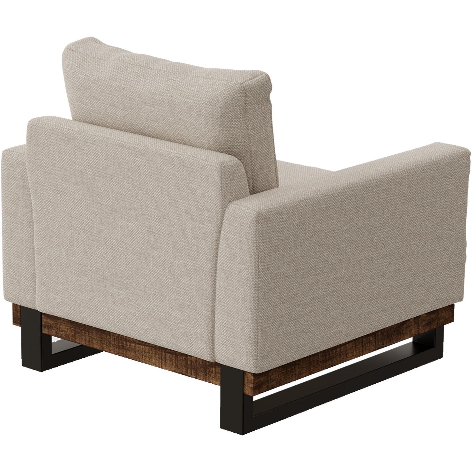 Blackburn Metal & Wood Base Armchair 3 Blackburn Metal & Wood Base Armchair - Image 3