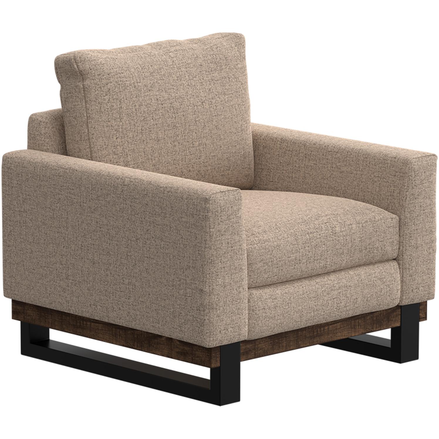 Blackburn Metal & Wood Base Armchair 1 Blackburn Metal & Wood Base Armchair