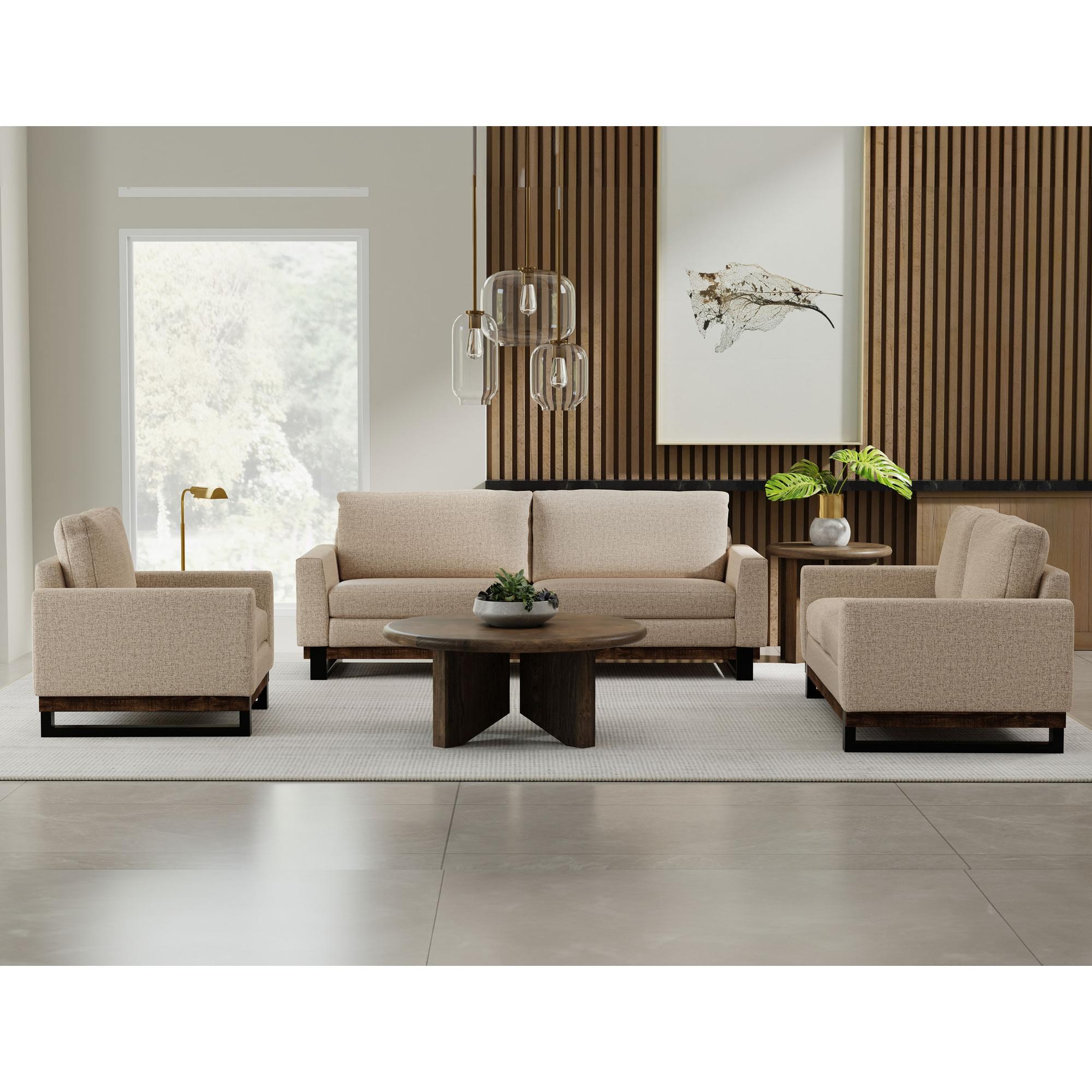 Blackburn Metal & Wood Base Armchair 4 Blackburn Metal & Wood Base Armchair - Image 4