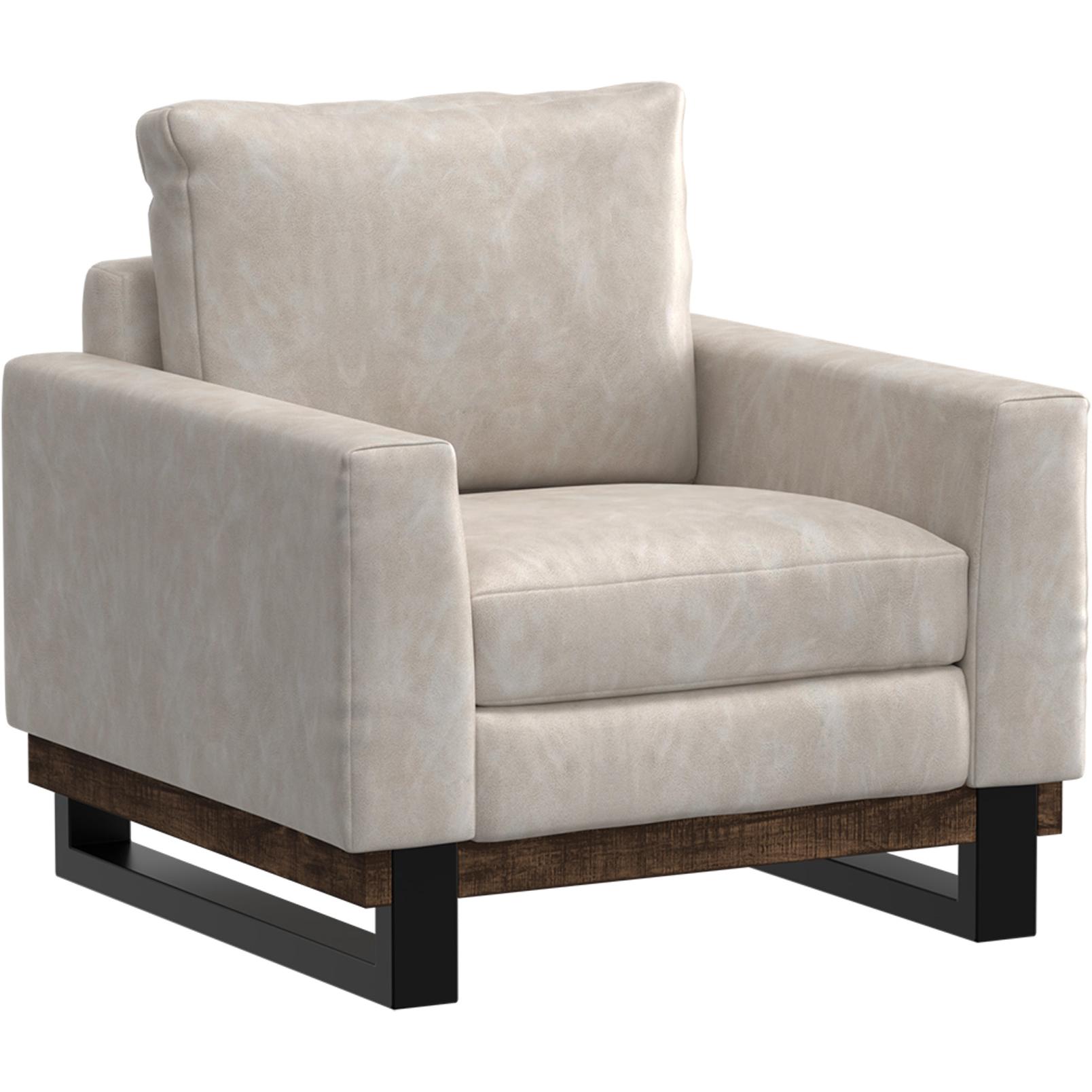 Blackburn Metal & Wood Base Armchair 1 Blackburn Metal & Wood Base Armchair