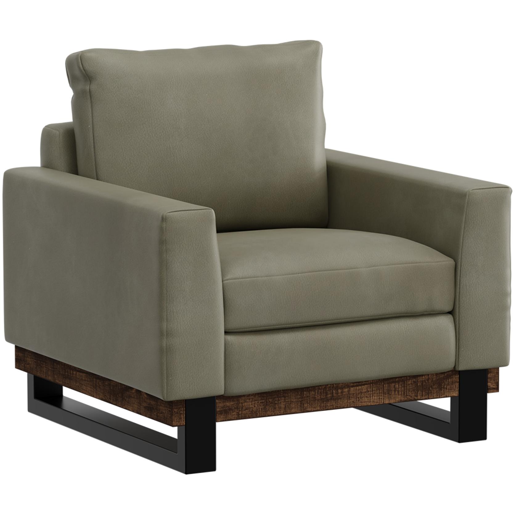 Blackburn Metal & Wood Base Armchair 1 Blackburn Metal & Wood Base Armchair