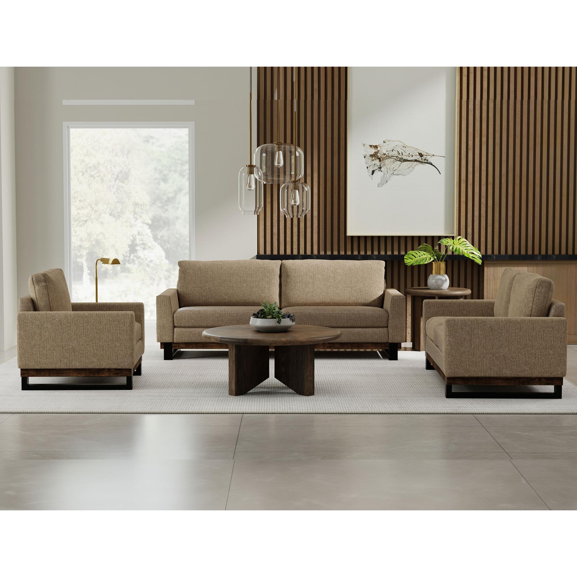 Blackburn Metal & Wood Base Loveseat 4 Blackburn Metal & Wood Base Loveseat - Image 4