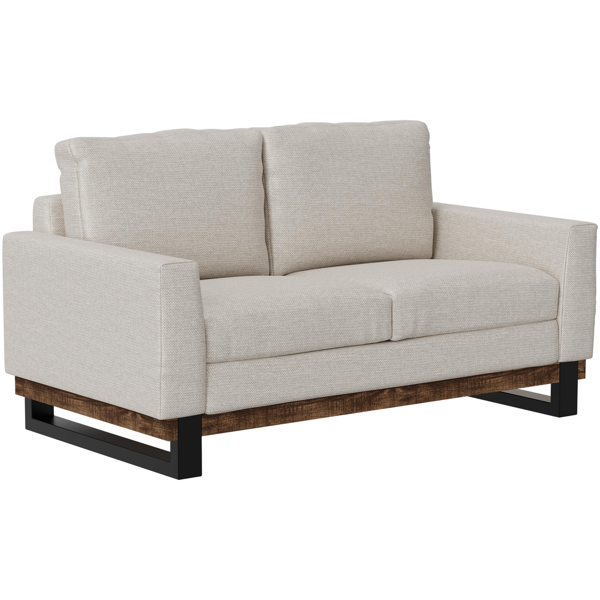 Blackburn Metal & Wood Base Loveseat 1 Blackburn Metal & Wood Base Loveseat