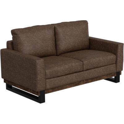 Blackburn Metal & Wood Base Loveseat