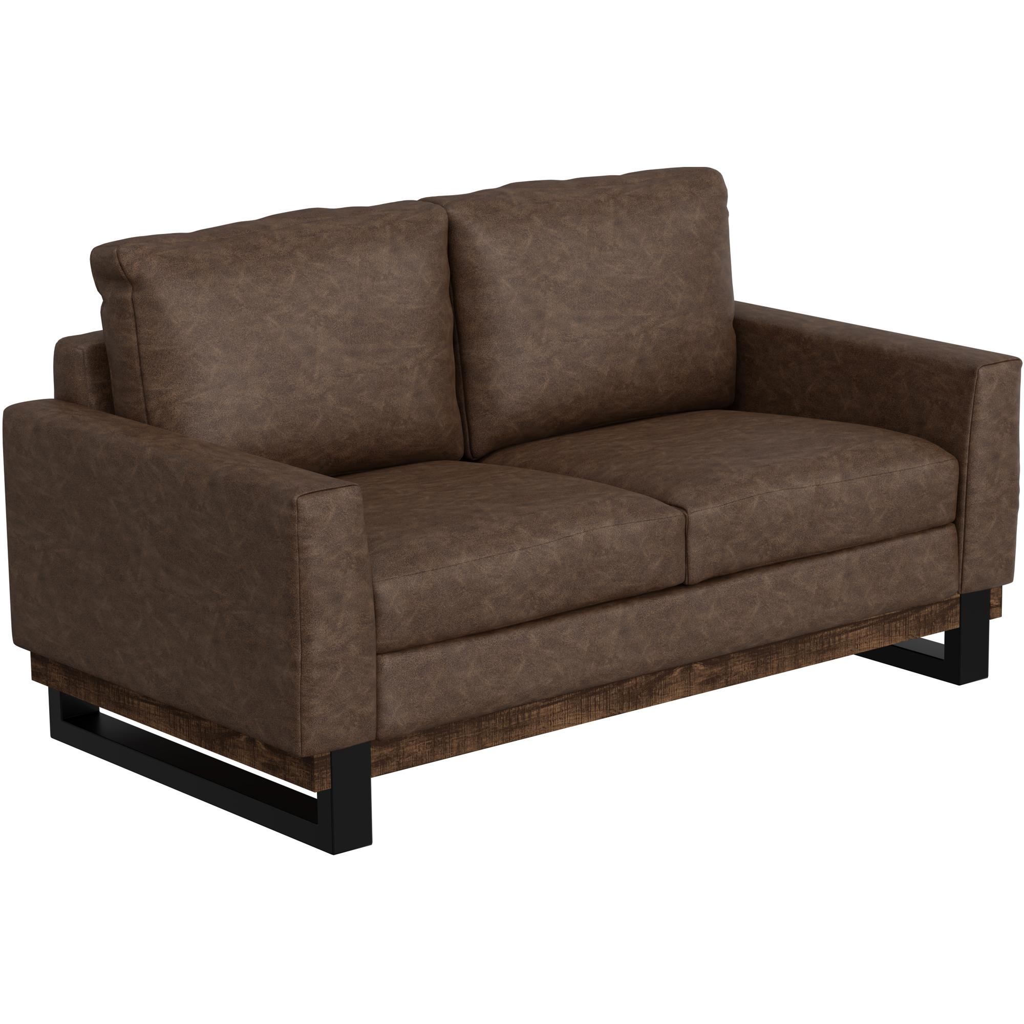 Blackburn Metal & Wood Base Loveseat 1 Blackburn Metal & Wood Base Loveseat