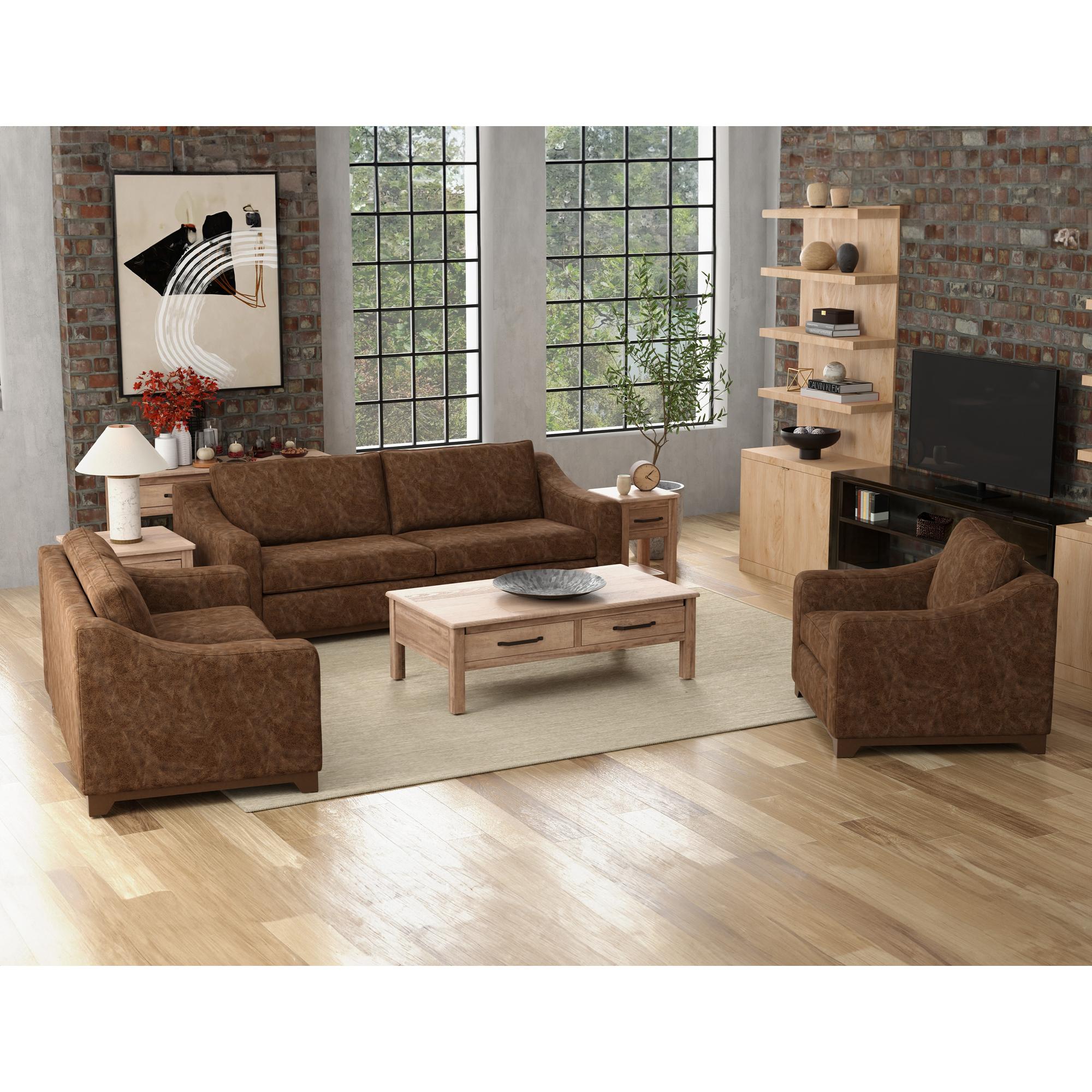 Natural Parota Wooden Frame & Base Loveseat 4 Natural Parota Wooden Frame & Base Loveseat - Image 4