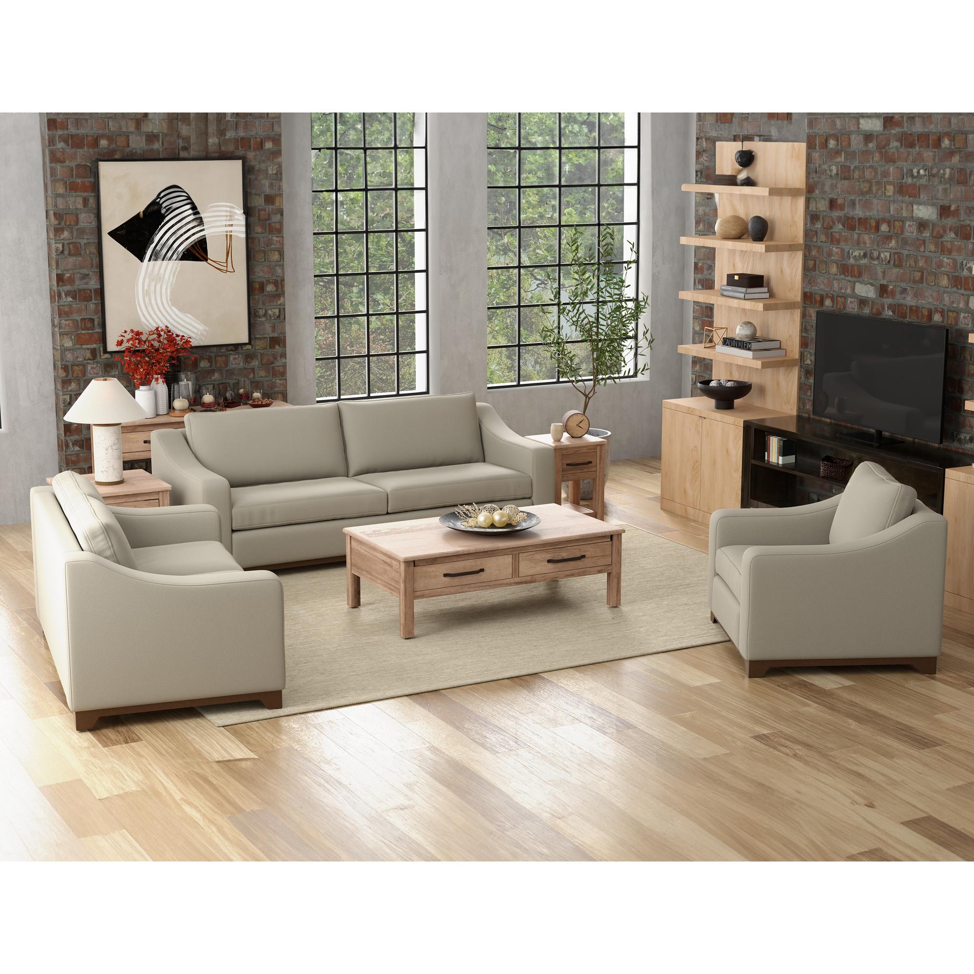 Natural Parota Wooden Frame & Base Sofa 4 Natural Parota Wooden Frame & Base Sofa - Image 4