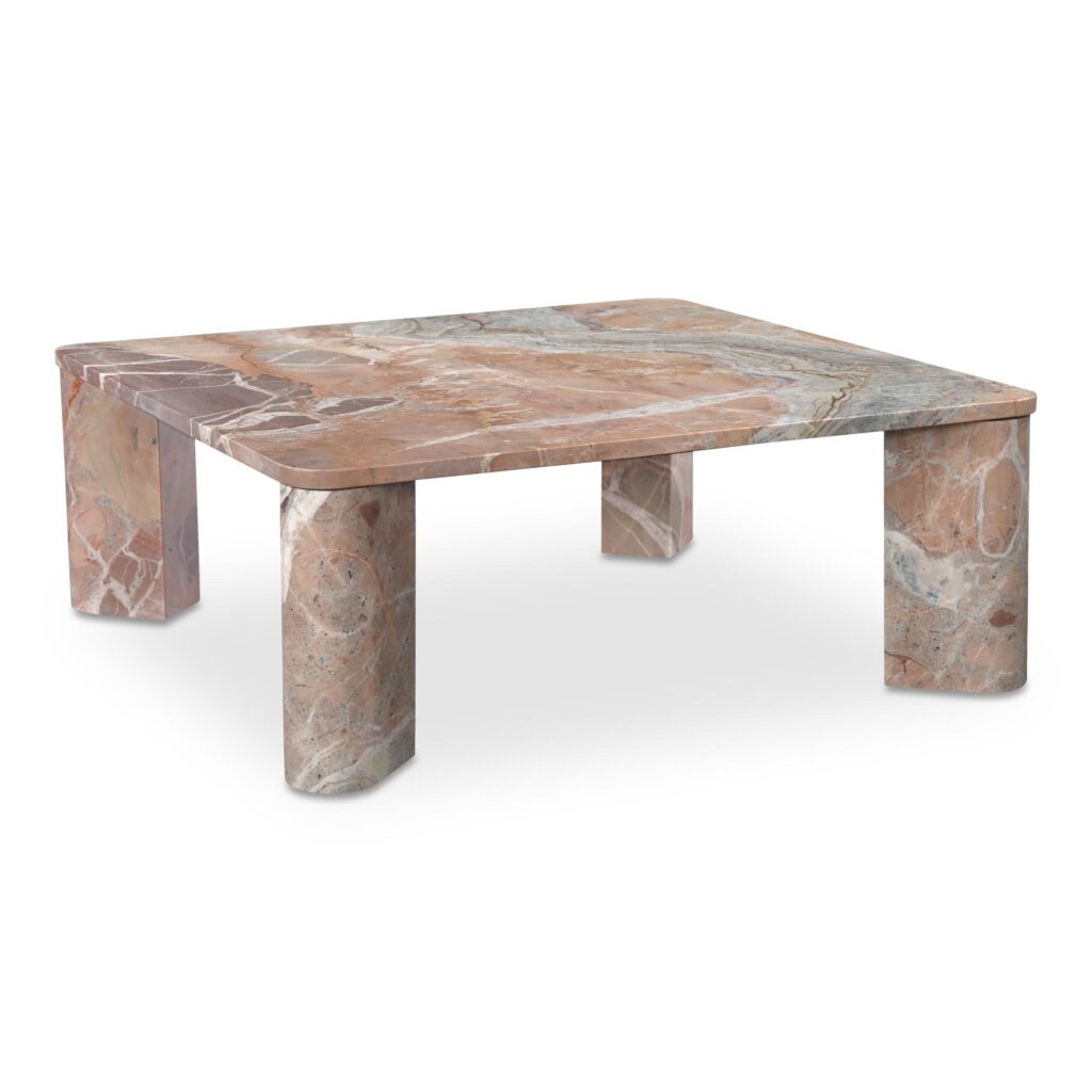 Segment Coffee Table Orange Levante Marble - Image 2
