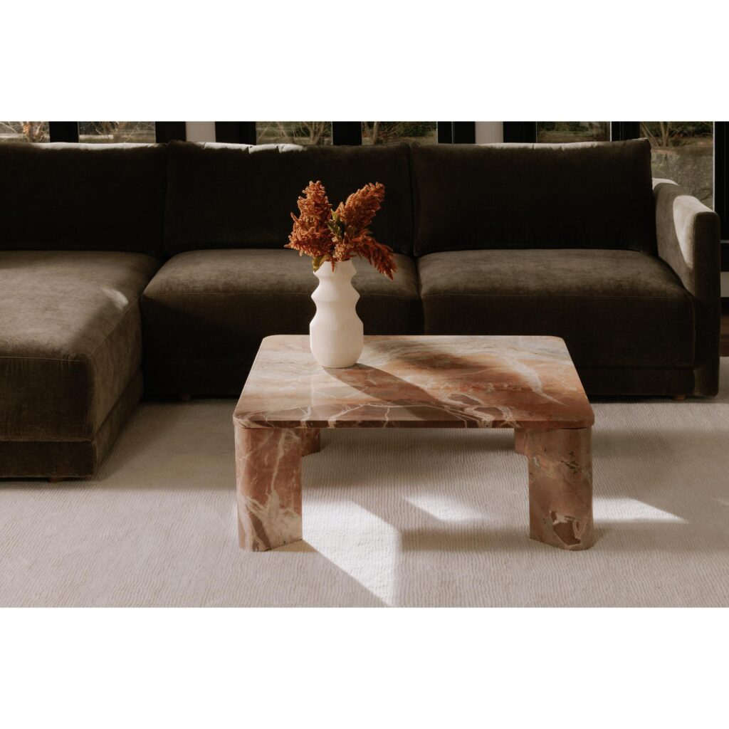 Segment Coffee Table Orange Levante Marble - Image 9