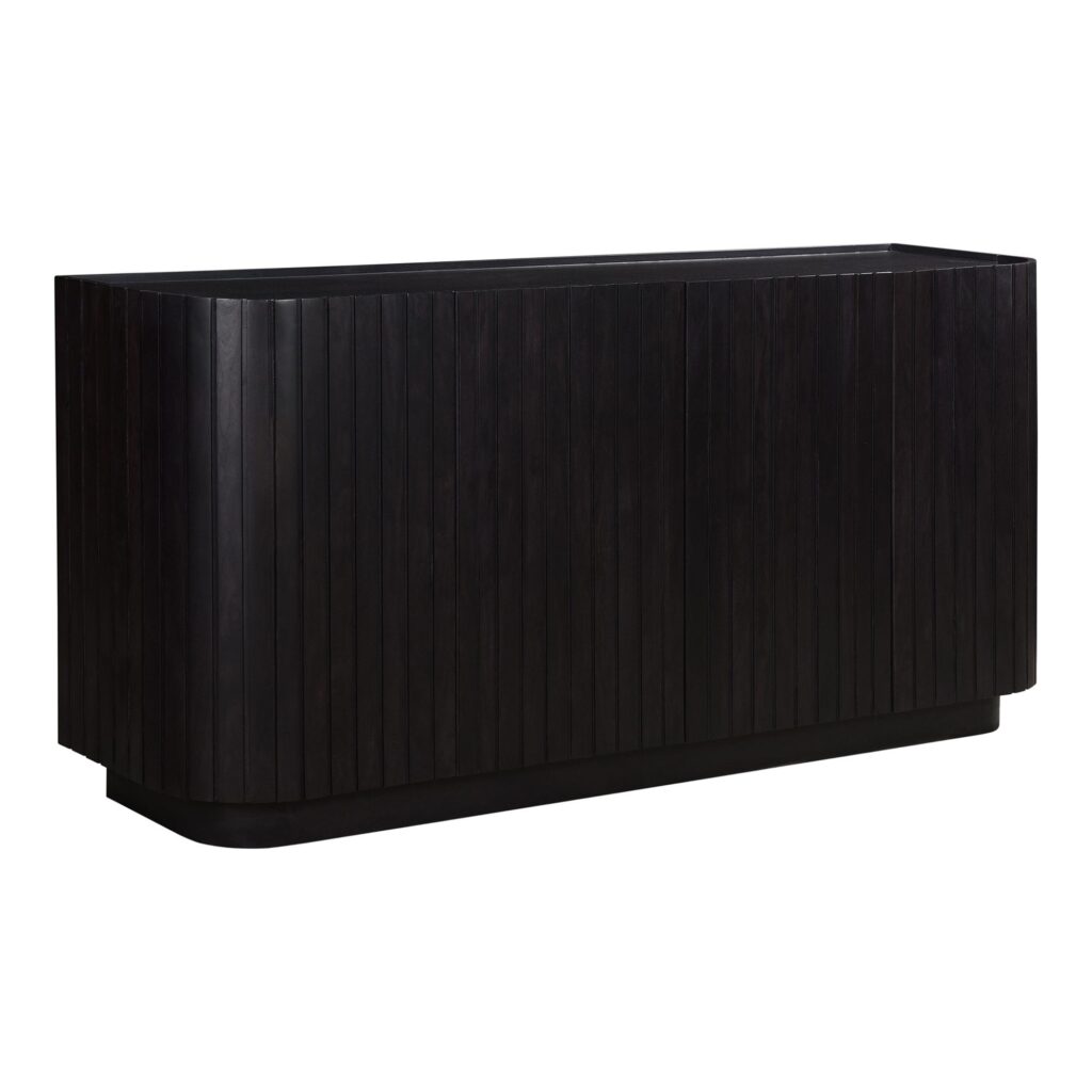 Povera 4 Door Sideboard Black - Image 3