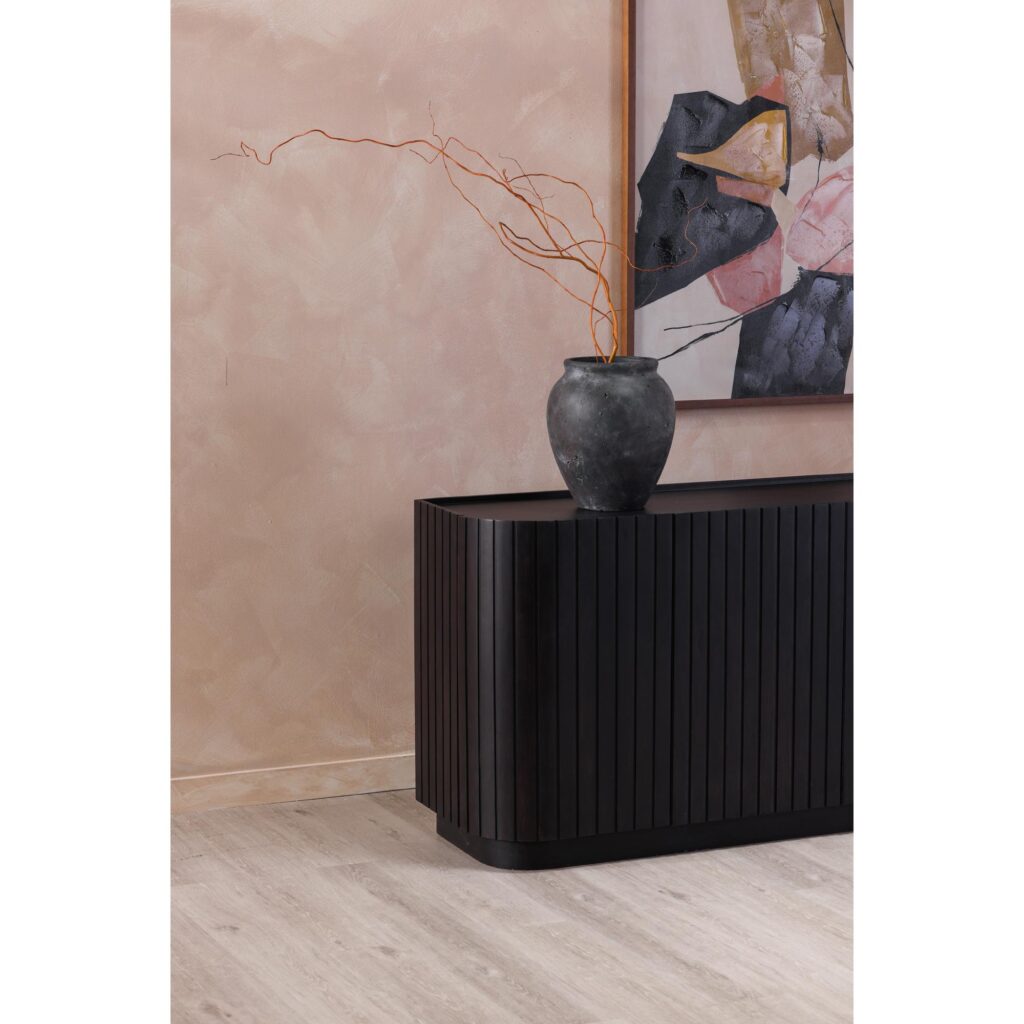 Povera 4 Door Sideboard Black - Image 6