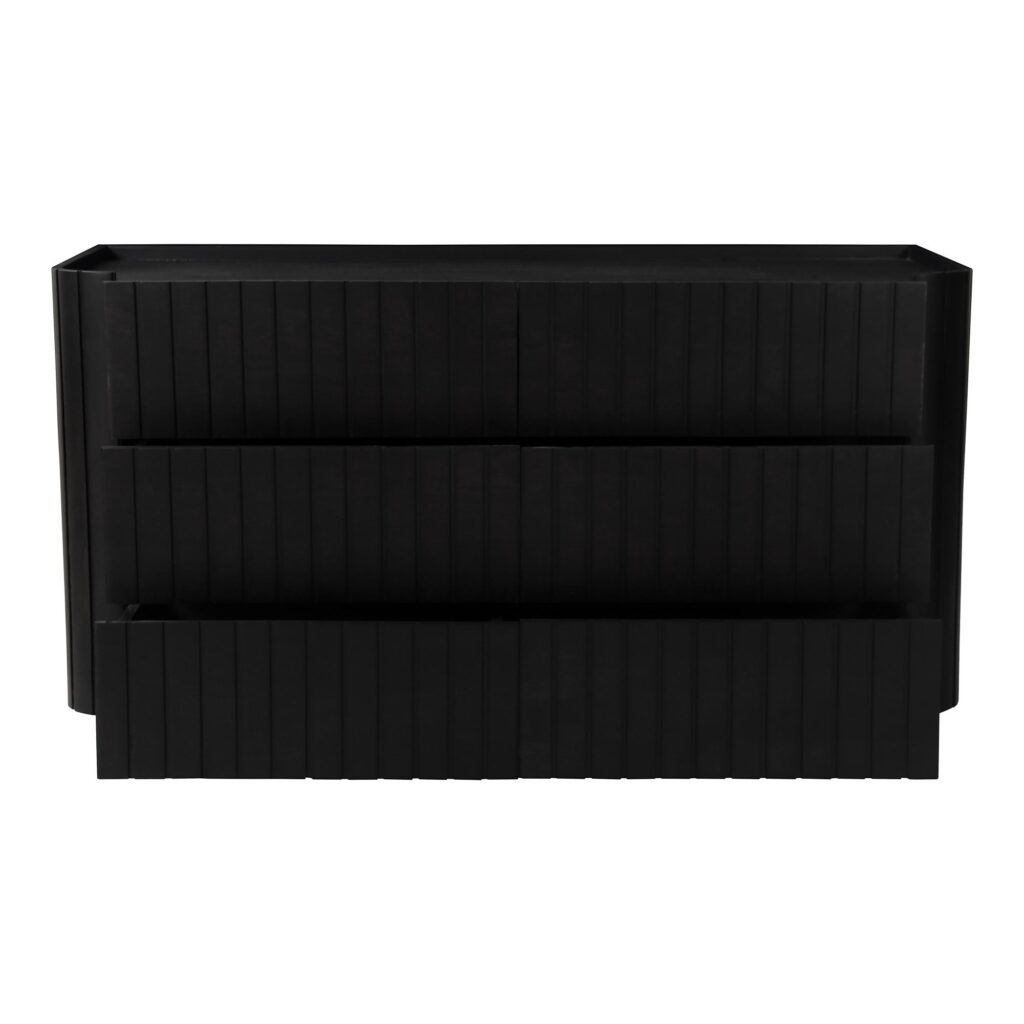 Povera 6 Drawer Dresser Black - Image 2