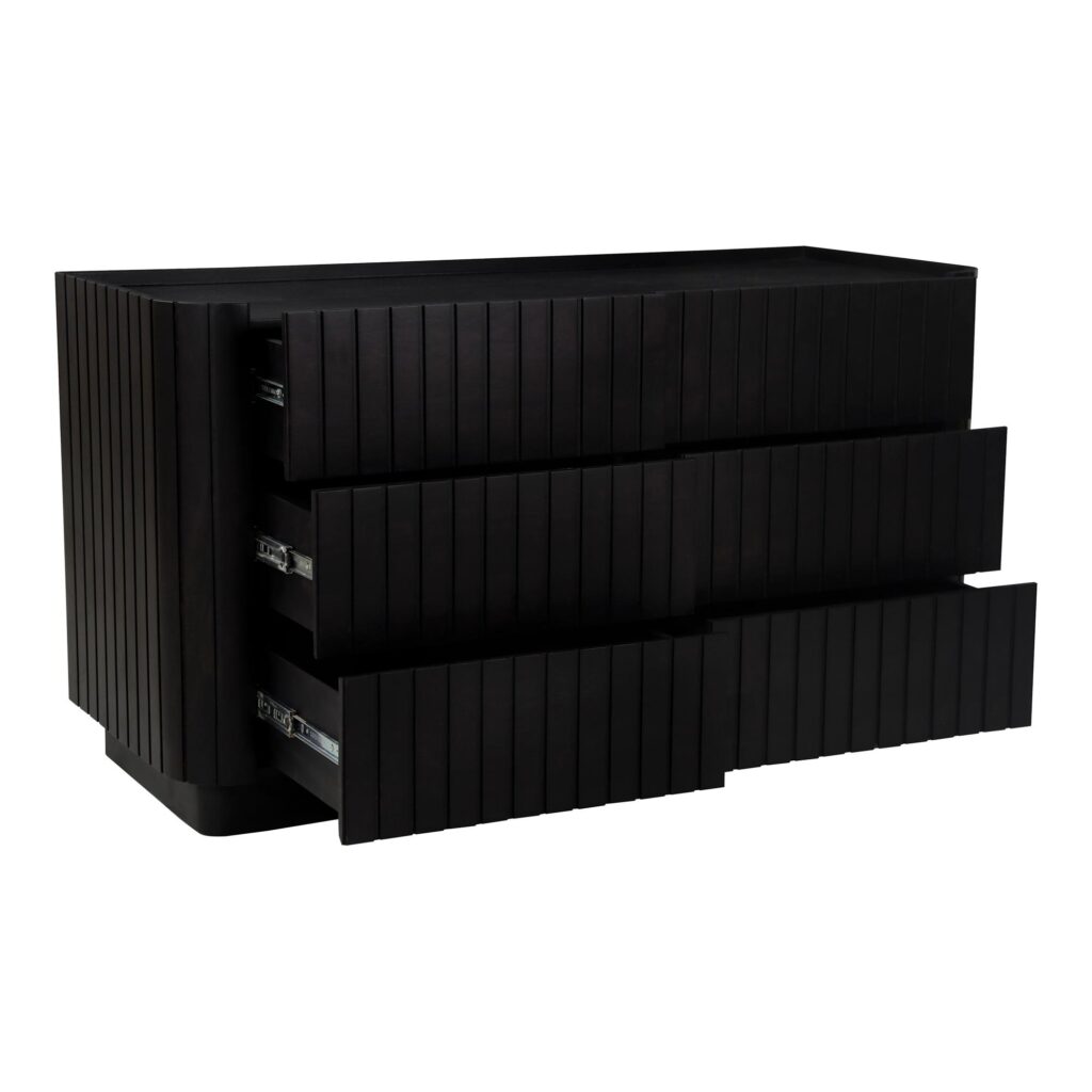 Povera 6 Drawer Dresser Black - Image 5