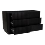 Povera 6 Drawer Dresser Black JD-1062-02 JD 1062 02 04