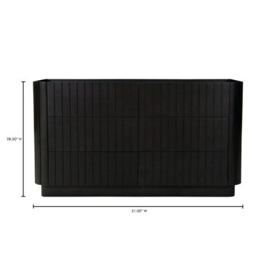 Povera 6 Drawer Dresser Black 23 Povera 6 Drawer Dresser Black JD-1062-02 JD 1062 02 70