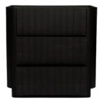 Povera 3 Drawer Nightstand Black JD-1063-02 JD 1063 02 01