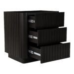 Povera 3 Drawer Nightstand Black JD-1063-02 JD 1063 02 03